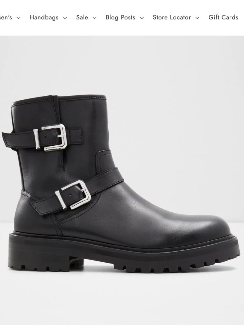 BRAND NEW Aldo Black Leather Ankle Boots in Size 10